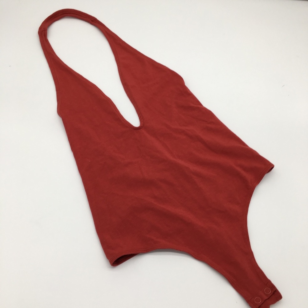 Express One Eleven Halter Thong Bodysuit